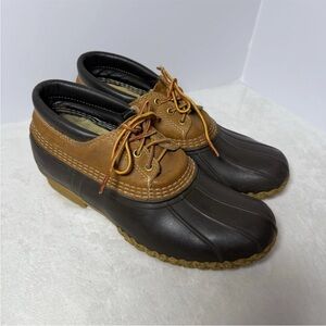 L.L. Bean Men's Black and Brown Ankle Duck Boots